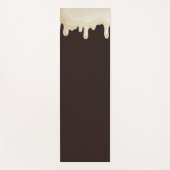 Weiße Schokolade auf dunklem Schokoladenbraun Yogamatte (Vorderseite)