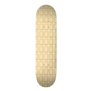 Weiße Schokoladen-Bar-Beschaffenheit Skateboard