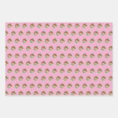 Weiße Schokoladen-Erdbeere Geschenkpapier Set (Vorderseite 3)