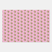 Weiße Schokoladen-Erdbeere Geschenkpapier Set (Vorderseite)