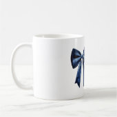 Weiße schöne blaue Schleife Kaffeetasse (Links)