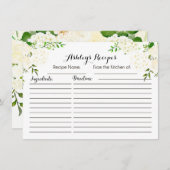 Weiße, schöne Blumenrezepte (Vorne/Hinten)