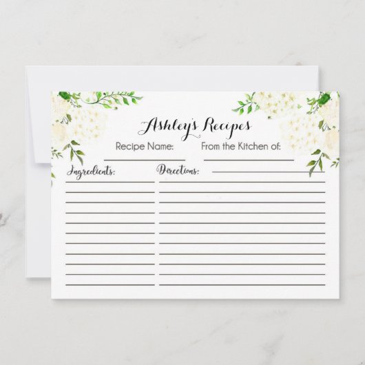 Weiße, schöne Blumenrezepte (Vorderseite)