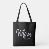 Weiße Schrift etablierte Mutter Tasche (Rückseite)