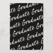 Weiße Schrift Grad Einladung (Rückseite)