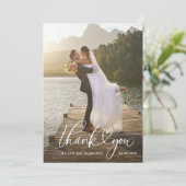 weiße Schrift Hochzeit Danke  (Stehend Vorderseite)