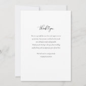 weiße Schrift Hochzeit Danke  (Rückseite)