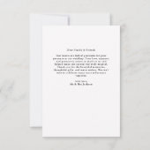 Weiße Schrift Hochzeit Dankeskarte (Rückseite)