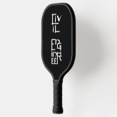 Weiße Schriftzeichen des zivilen Ingenieurs Pickleball Schläger (Links)