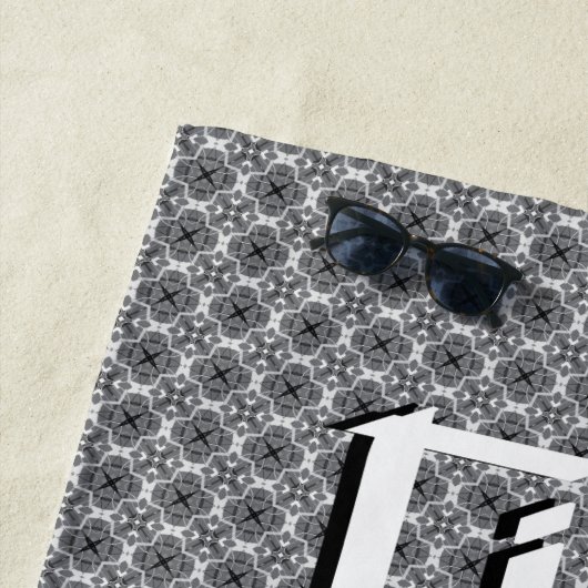 Weiße Schriftzeichen des zivilen Ingenieurs Strandtuch (Beispiel)