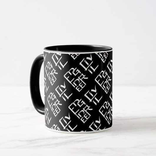 Weiße Schriftzeichen des zivilen Ingenieurs Tasse (Vorderseite Links)