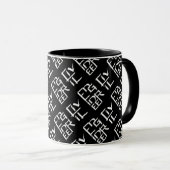 Weiße Schriftzeichen des zivilen Ingenieurs Tasse (VorderseiteRechts)
