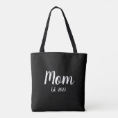 Weiße Schriftzug Established Mom Tasche (Rückseite)