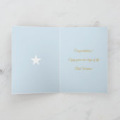 Weiße Schüssel auf Light Blue Herzlichen Glückwuns Karte (Innenseite)