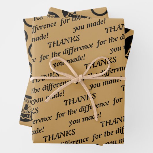 Weiße Schüssel danke für den Unterschied, den Sie Geschenkpapier Set (Beispiel)