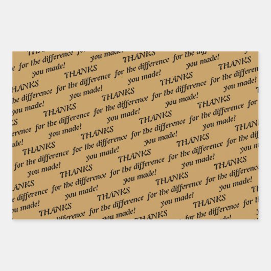 Weiße Schüssel danke für den Unterschied, den Sie Geschenkpapier Set (Vorderseite)