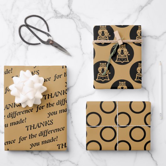 Weiße Schüssel danke für den Unterschied, den Sie Geschenkpapier Set (Vorderseite)