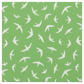 Weiße Schwalben und Schwalben Stoff (Nahaufnahme)