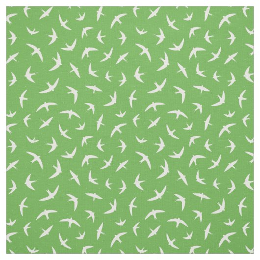 Weiße Schwalben und Schwalben Stoff (Muster)