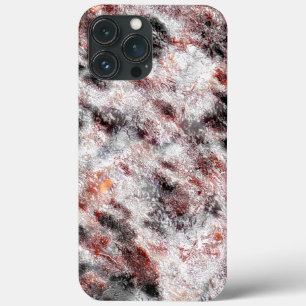 Weiße, schwammige Textur in schwarz roten Flecken Case-Mate iPhone Hülle