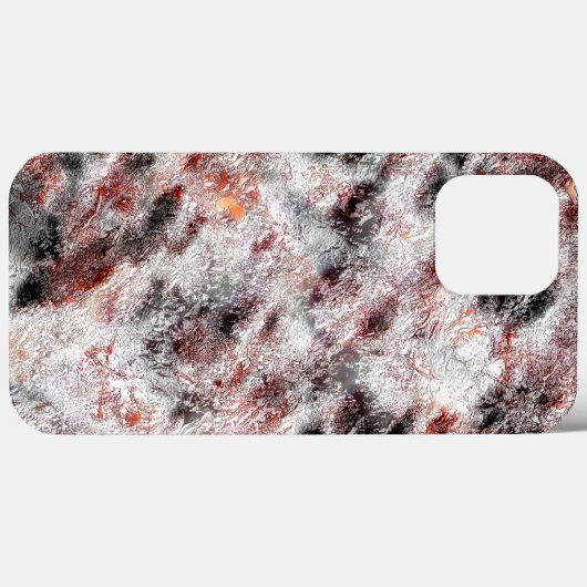 Weiße, schwammige Textur in schwarz roten Flecken Case-Mate iPhone Hülle (Rückseite (Horizontal))