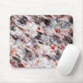 Weiße, schwammige Textur in schwarz roten Flecken Mousepad (Mit Mouse)