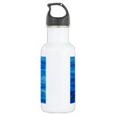 Weiße Schwan Aquarellmalerei, Wasservögel, Vögel Edelstahlflasche (Rückseite)