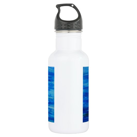 Weiße Schwan Aquarellmalerei, Wasservögel, Vögel Edelstahlflasche (Rückseite)