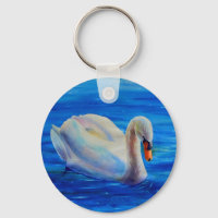 Weiße Schwan Aquarellmalerei, Wasservögel, Vögel