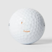 Weiße Schwan Design Golfball (Vorderseite)