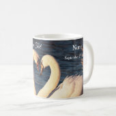 Weiße Schwan Kaffee Tasse (VorderseiteRechts)