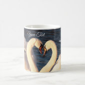 Weiße Schwan Kaffee Tasse (Mittel)