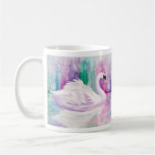 Weiße Schwan-Kaffee-Tasse Kaffeetasse (Links)