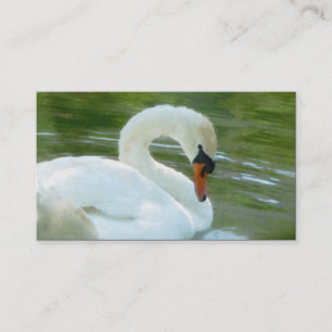 Weiße Schwan-Visitenkarte Visitenkarte