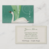 Weiße Schwan-Visitenkarte Visitenkarte (Vorne/Hinten)
