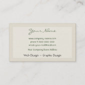 Weiße Schwan-Visitenkarte Visitenkarte (Rückseite)