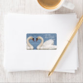 Weiße Schwäne Adressaufkleber (Insitu)