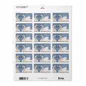 Weiße Schwäne Adressaufkleber (Vorne)