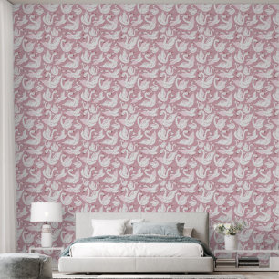 Weiße Schwäne auf rosa Girl Bedroom Tapete