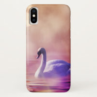 Weiße Schwäne, die auf einem scheußlichen See schw