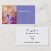 Weiße Schwäne, die auf einem scheußlichen See schw Visitenkarte (Vorne/Hinten)