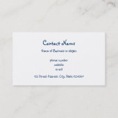 Weiße Schwäne, die auf einem scheußlichen See schw Visitenkarte (Rückseite)