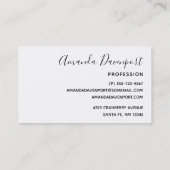 Weiße Schwäne, die auf einem scheußlichen See schw Visitenkarte (Rückseite)