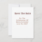 💍 Weiße Schwäne Hochzeitsdekoration 💍 Save The Date (Rückseite)