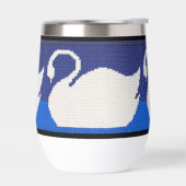 Weiße Schwäne im Coolen Blue Lake Artisan Crochet (Links)