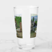 Weiße Schwäne in Brügge Glas (Links)