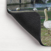 Weiße Schwäne in Brügge Mousepad (Ecke)
