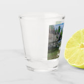 Weiße Schwäne in Brügge Schnapsglas (Links)