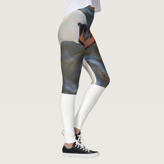 Weiße Schwäne Leggings (Rechts)