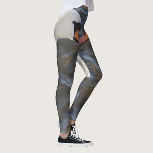 Weiße Schwäne Leggings (Rechts)